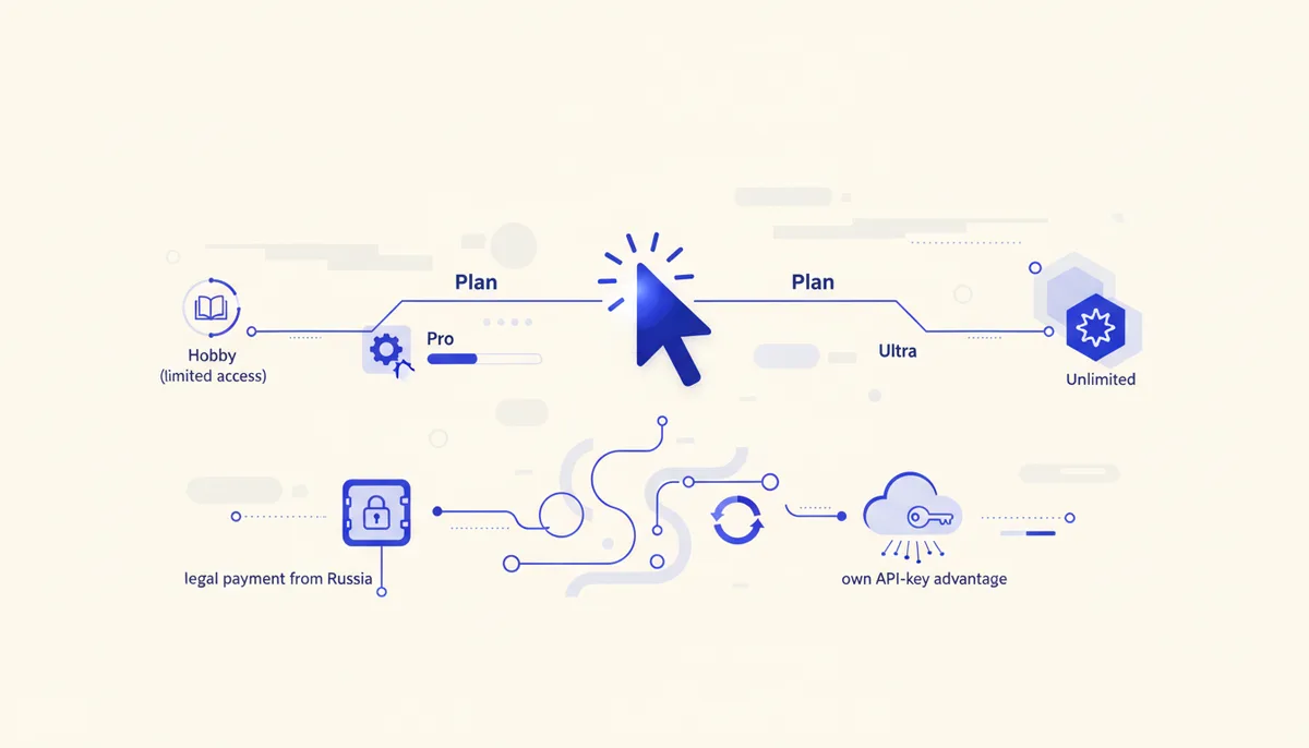 Cursor: тарифы, free-план и оплата из России (2026)